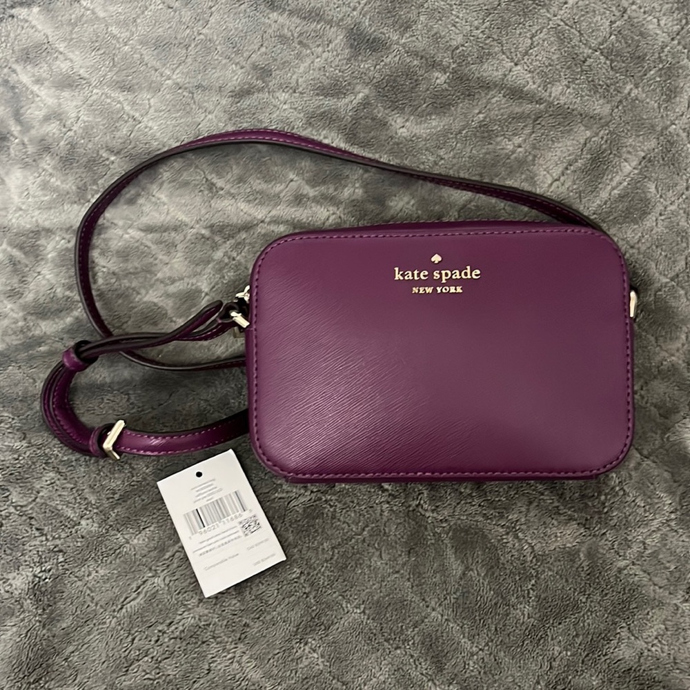 kate spade purple leather crossbody bag